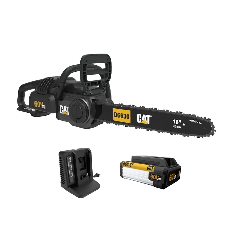 Place Order Cat DG630 60V Cordless 16" Chain Saw with Battery & Charger