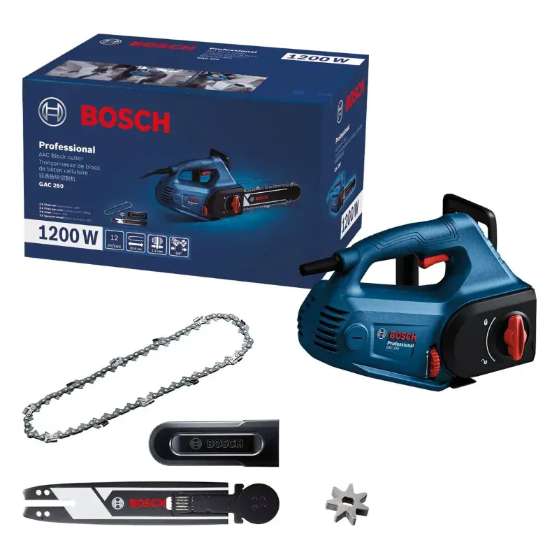 Bosch 250 mm 1200 Watt Professional AAC Block Cutter or Concrete Chainsaw (GAC 250) Direct From Manufacturer