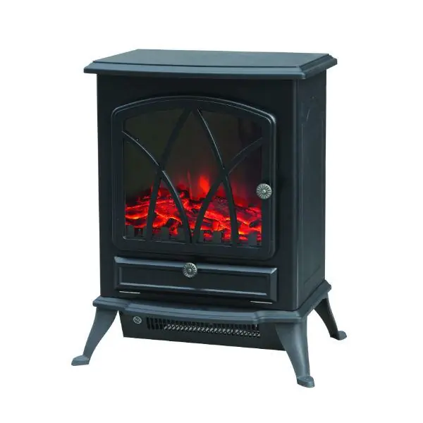 Warmlite 2Kw LED Stove Fire Black Luxury