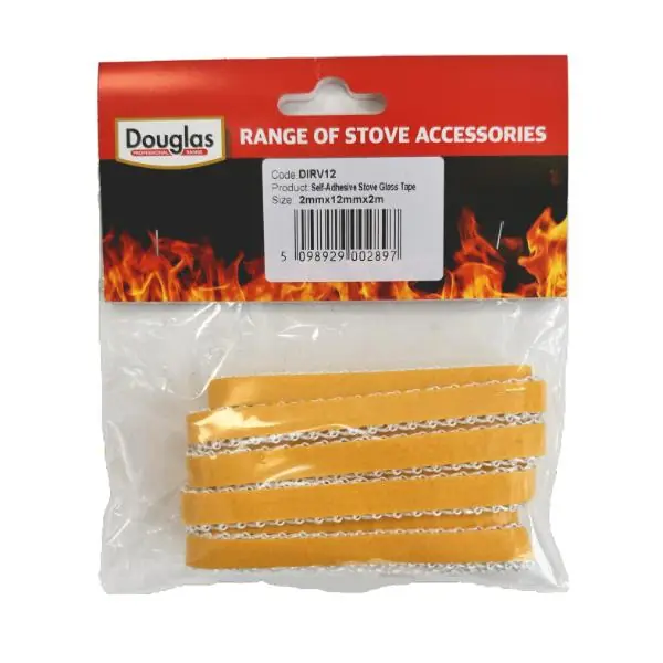 Douglas Self-Adhesive Stove Glass Tape 2mm x 12mm x 2m Buy Direct