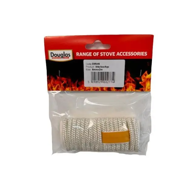 Douglas White Stove Rope 6mm x 2m Money Back Guarantee