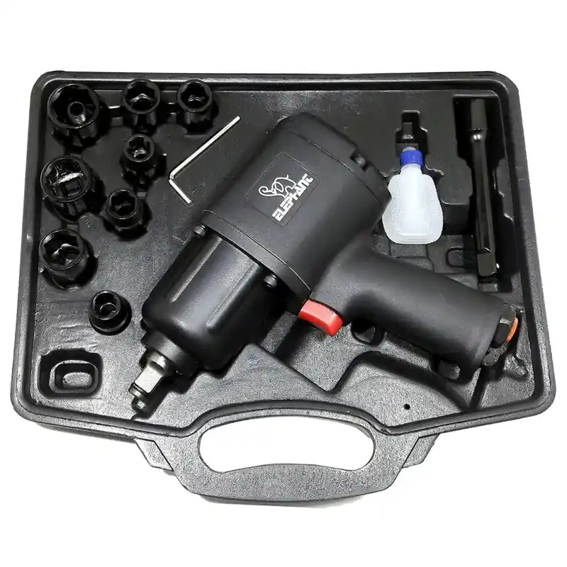 Elephant 1/2 Inch, 850 Nm Max. Torque Air Impact Wrench With 8 Sockets (IW-02) 5.0 Direct From Factory