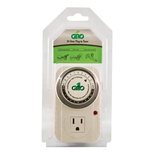 Final Sale Grow1 Single Outlet Mechanical Timer - 120V