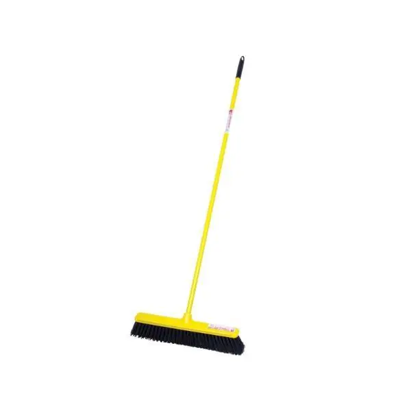 Gorilla 50Cm Wide Solid Broom With Scraper Yellow Get Yours