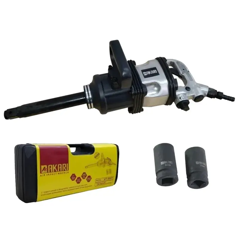Free Returns Akari 1 Inch Air Impact Wrench With 32 & 33 mm Sockets, 2800 Nm Max. Torque (AT-9981)