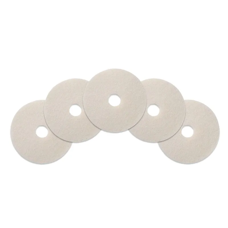 Get Yours 17" White Commercial Floor Buffing Pads - Case of 5