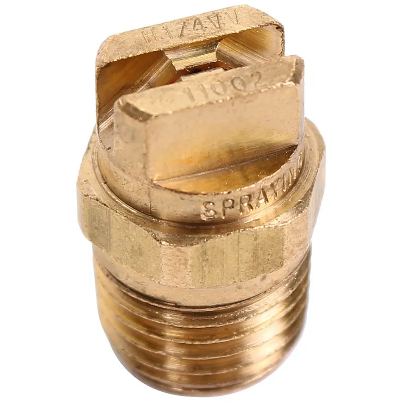 1/4" Brass 110° Universal V-Jet Spray Nozzle (#11002) for Heated Carpet Extractors - #02 Orifice Certified