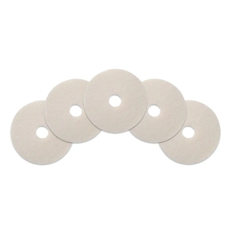 10" White Floor Polishing & Buffing Pads - Case of 5 Trusted Brand