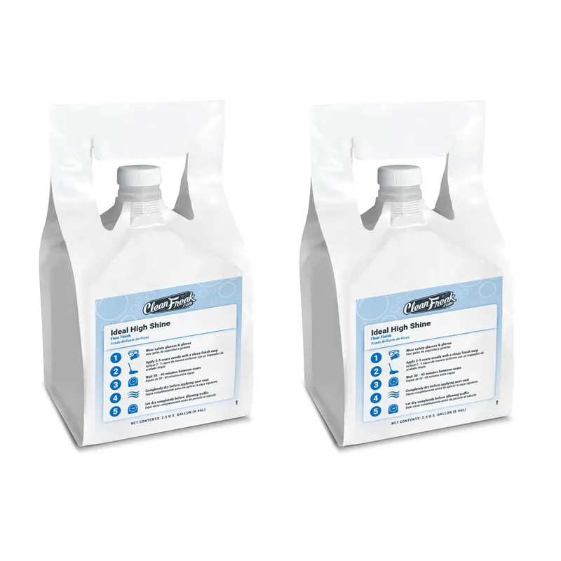 Grab Now CleanFreak® 'Ideal High Shine' Floor Finish (2.5 Gallon FlexMax™ Pouches) - Case of 2