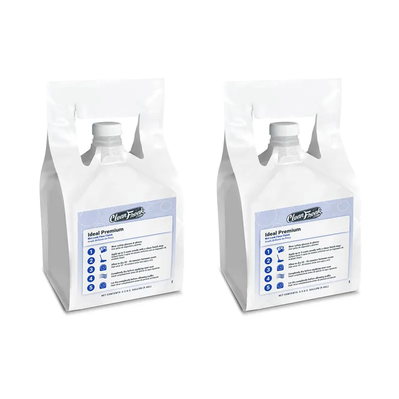 While Supplies Last CleanFreak® 'Ideal Premium' Wet Look Floor Finish (2.5 Gallon FlexMax™ Pouches) - Case of 2