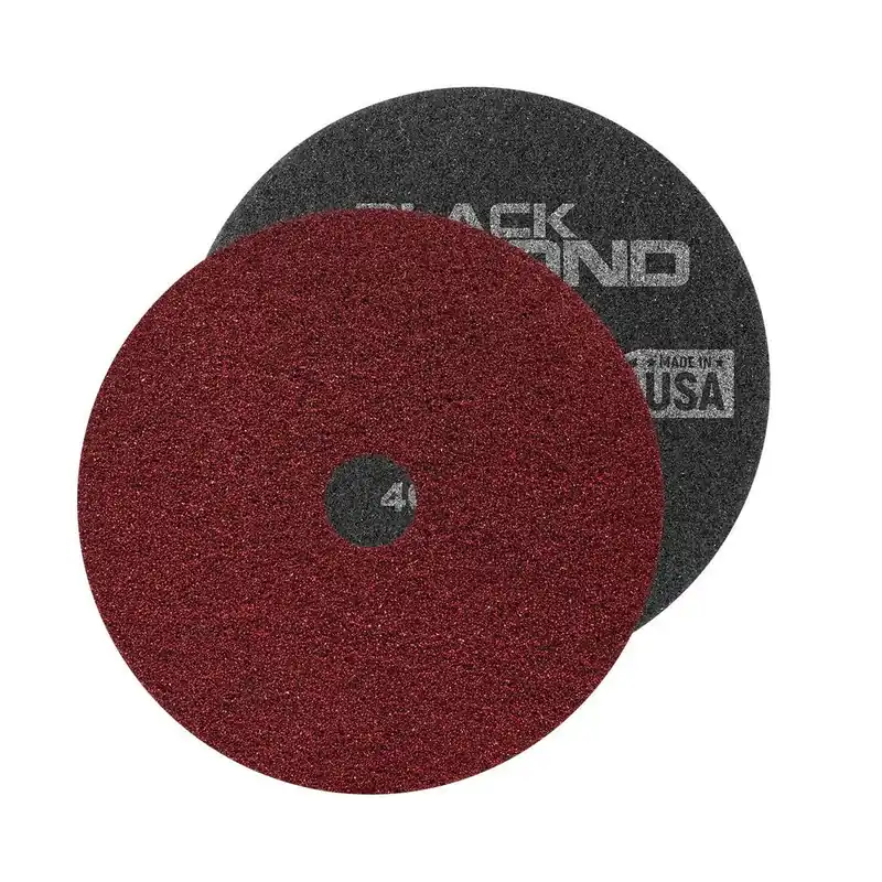 Handmade Black Diamond 400 Grit Red Concrete & Natural Stone Floor Prep Pads (12" - 28" Round) - Case of 2