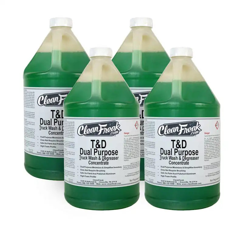 CleanFreak® ‘T&D’ Truck Wash Concentrated Butyl Degreaser (1 Gallon Bottles) - Case of 4 Hassle-Free Returns