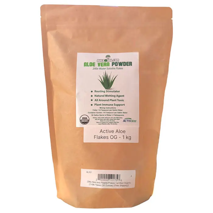 Exclusive Offer BuildASoil 200x Certified Organic Aloe Vera Powder Flakes