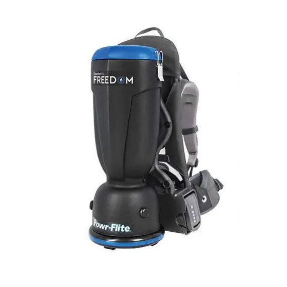 Sale Powr-Flite® Premium Comfort Pro Freedom 6 Quart Battery Backpack Vacuum w/ Charger (10 Amp Samsung® Lithium Battery Sold Separately)