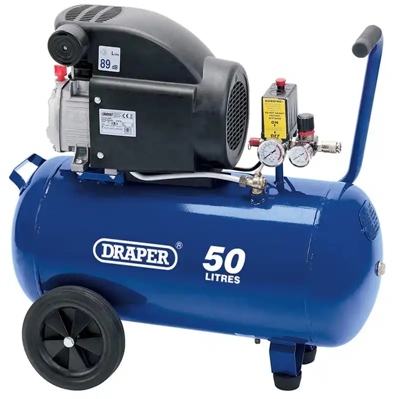 Draper Air Compressor 50Lt - 2HP 230V High Quality