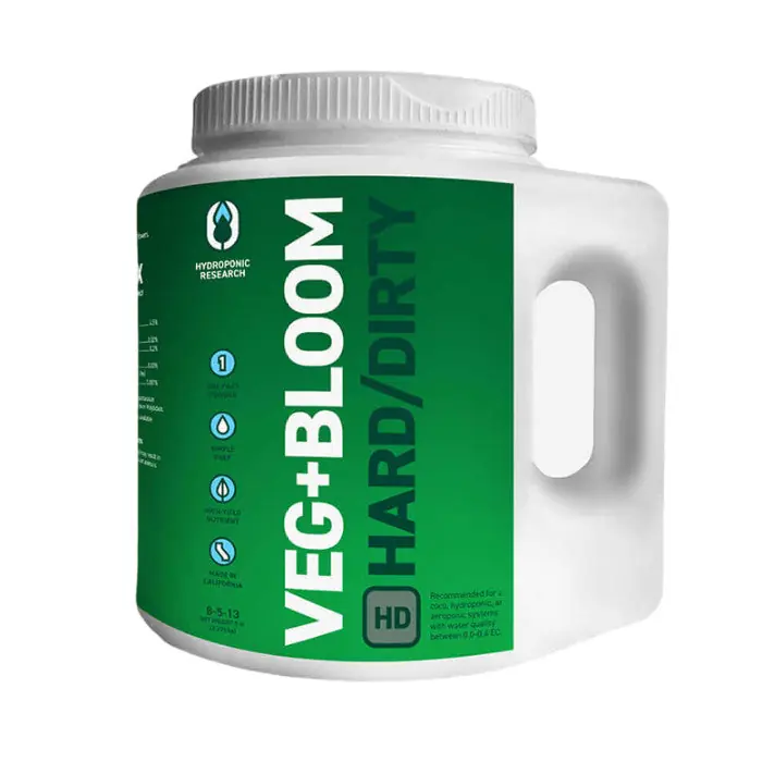Hydroponic Research Veg+Bloom HD Base One Part Powder Nutrient High Quality