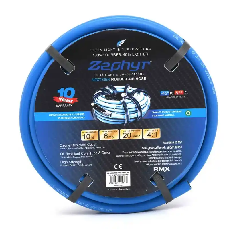 Zephyr 6mm Thick Air Hose Pipe, 10 mtr Long (ZA0610) Clearance