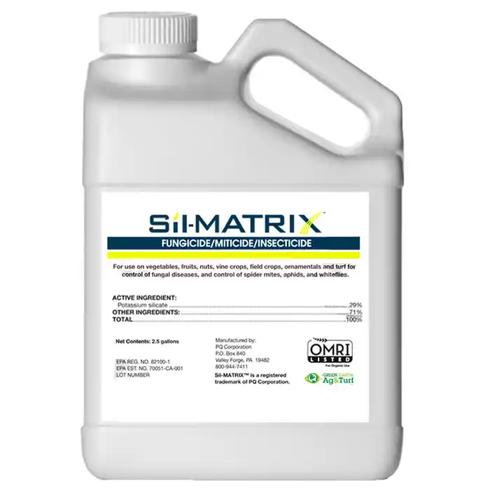 Order Now Certis Biologicals Sil-MATRIX Organic Fungicide, Miticide, & Insecticide, 2.5 Gallons