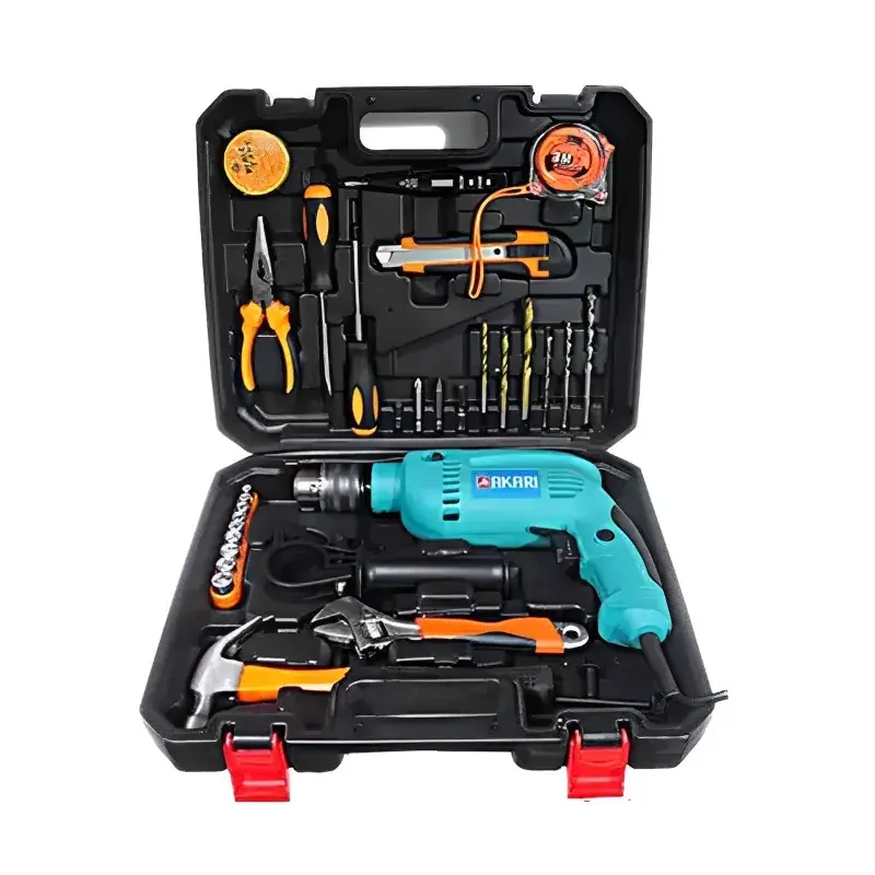 Hot Picks Akari 13mm Impact Drill Machine with 33Pcs Tools Kit and BMC Box, 650 Watt (APT-IDK-33)