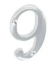 Top Rated Securit Hardware Chrome Numeral No. 9