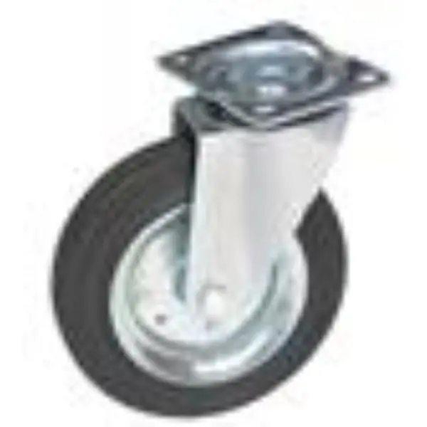 Budget JFC Rubber Swivel Castor 8" Black