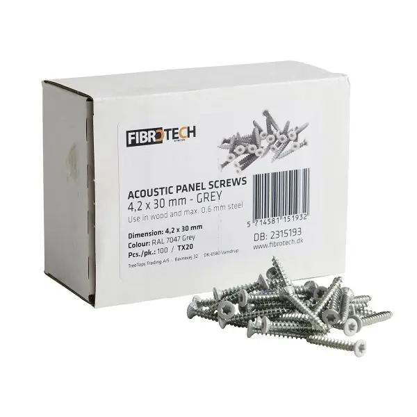 Fibrotech Panel Screws 100'S 4.2X30mm Grey Time-Limited
