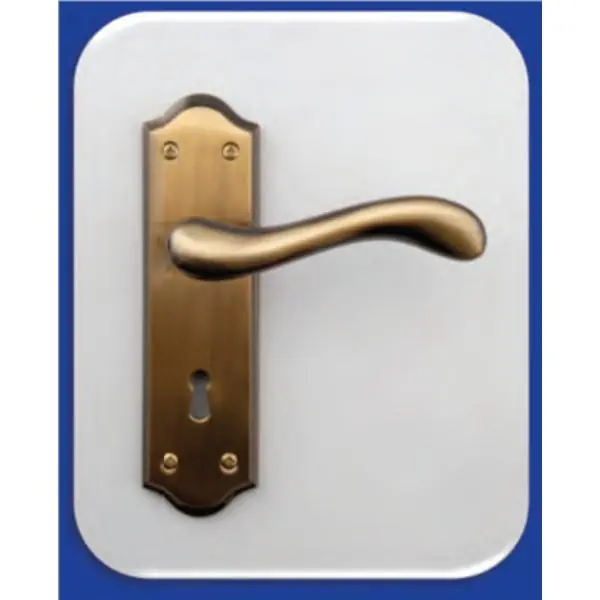 Shop Now Perrys Vision Komos Lever Lock Handle - Antique Brass Finish