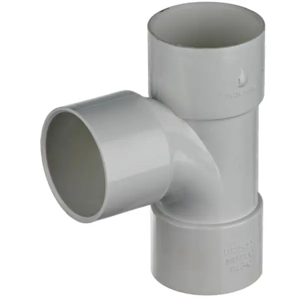 Factory Price Easi Plumb 40mm X 90 Deg White Waste Solvent TEE