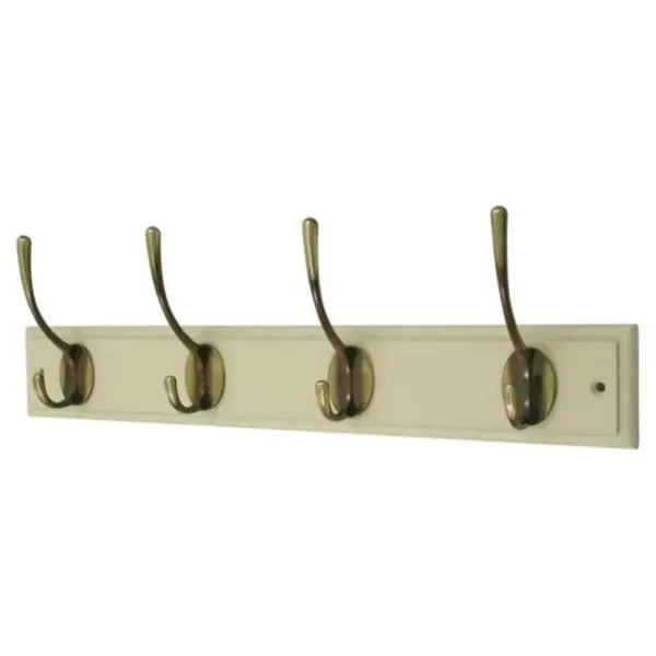 Best Choice Head Bourne 4 Bronze Hat & Coat Hooks on a Cream Board
