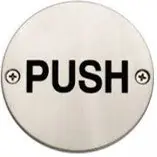Today Only Stainless Steel Push Symbol Disc