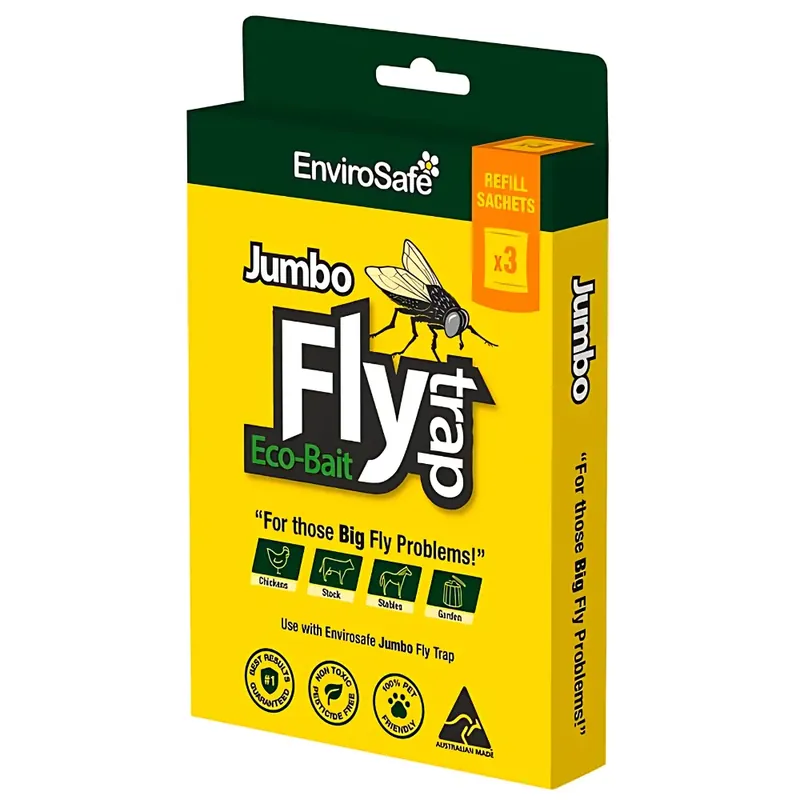 Brand New Envirosafe Jumbo Fly Trap Refills x 3