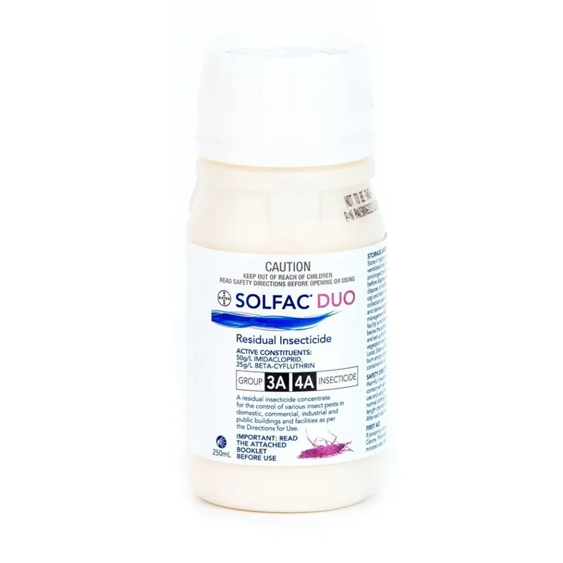 Professional Grade Bayer SOLFAC DUO Residual Insecticide 250ml