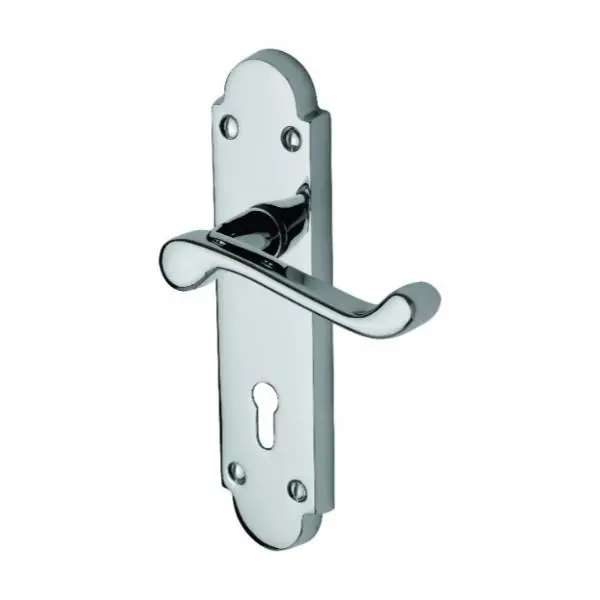 Sichern The Carisbrooke handle is an Elegant Scroll Lever on an Arched Back Plate Get Yours