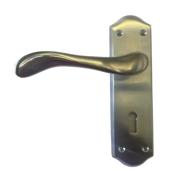 Holiday Sale Perrys Vision Komos Lever Lock Handle - Polished/Satin Chrome Finish