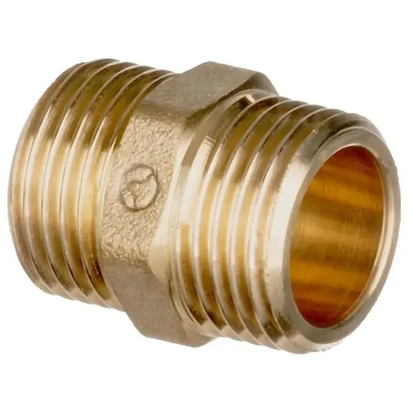 Easi Plumb 1" Brass Hexagonal Nipple Money Back Guarantee