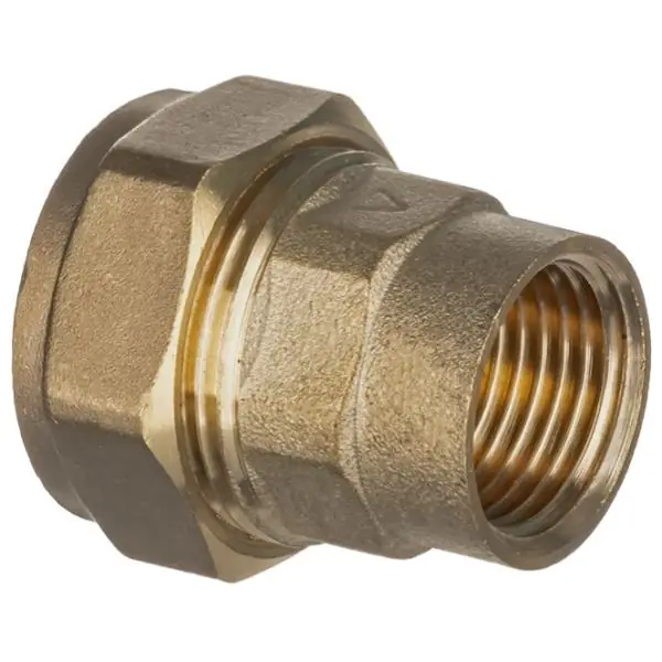 Genuine Easi Plumb 1" Fi. X 3/4" C. Brass Compression Coupling 312
