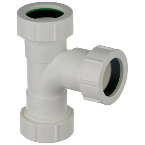 Top Rated Easi Plumb 1 1/2" X 40mm White Waste Compression 90 Deg Tee