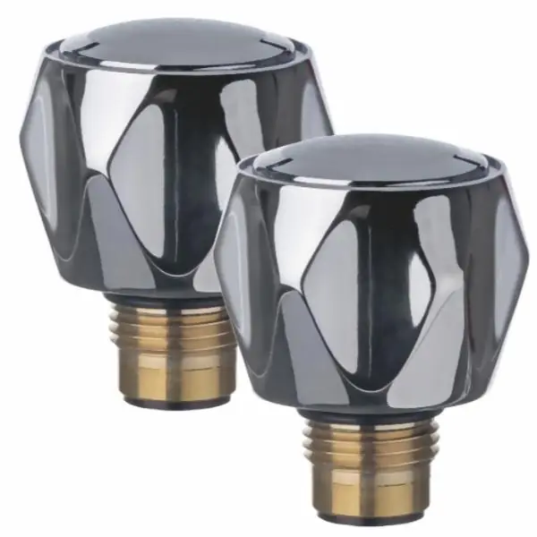 Easi PlumbPair Of Replacement Crown Tap Heads & Spindles Only Professional Grade