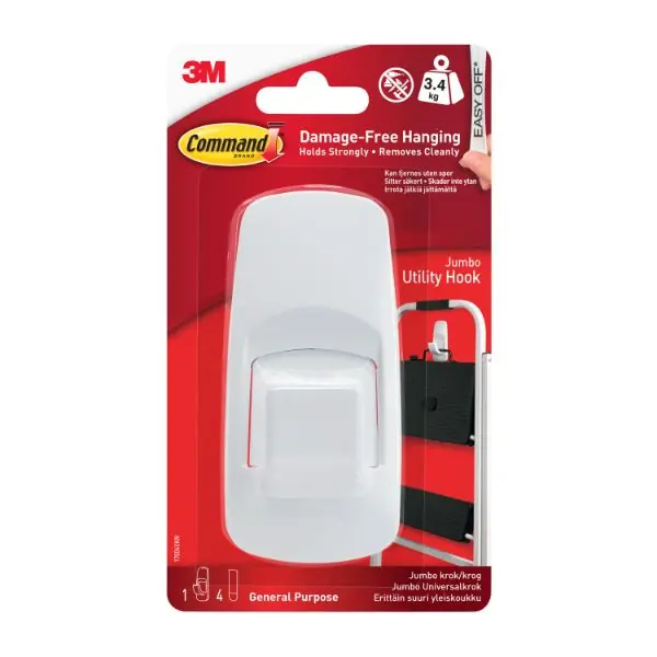 While Supplies Last 3M Command Jumbo Hook(1 Hook,2 Strips)