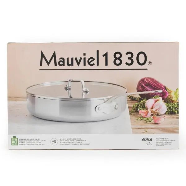Genuine Mauviel Tri- Ply Covered Skillet 28cm