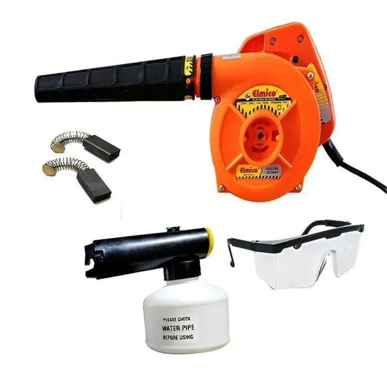 Wholesale Elmico Air Blower Cum Sanitizer Sprayer With Goggle & Carbon Brush (MSB-10+C+G ORANGE) (6 Month Warranty)