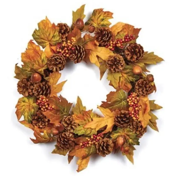 Free Returns 50cm Cone and Berry Wreath