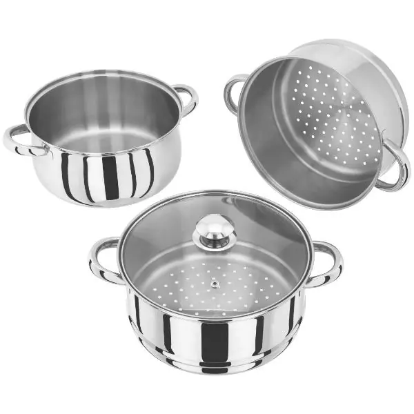 Place Order Judge Essentials 24cm 3 Tier Glass Lid Steamer Set