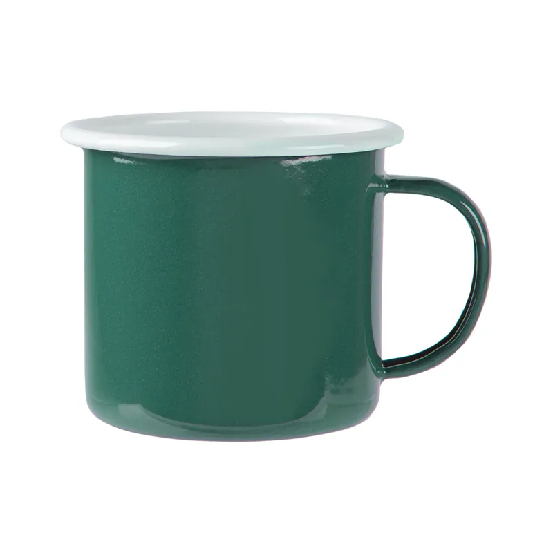 Money Back Guarantee Argon Enamel Mug Green / White 375ml