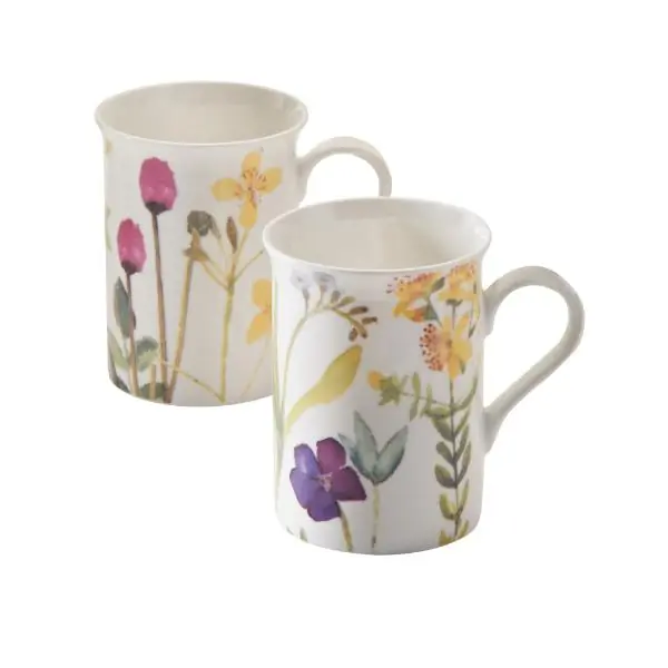 Worldwide Shipping P&K Bloom Assorted Fine China Mugs 30cl