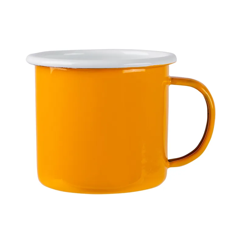 Express Delivery Argon Enamel Mug Yellow / White 375ml