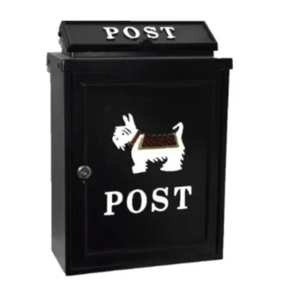 Cast Aluminium Post Box Dog Design Free Delivery