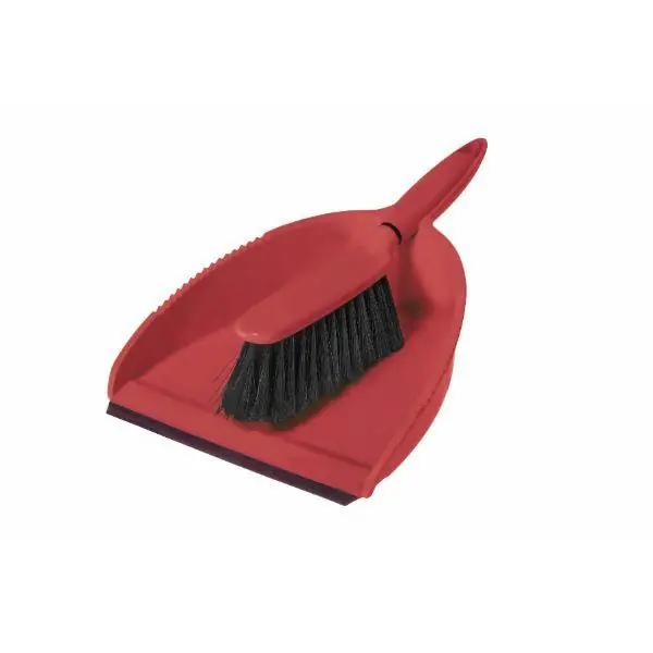 Greener Cleaner Dustpan & Brush Red Genuine