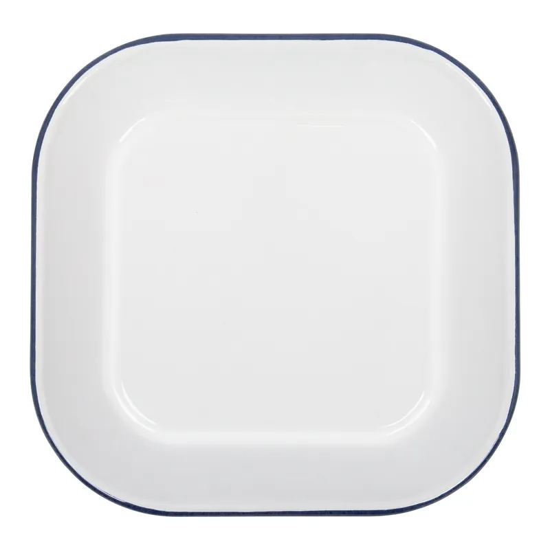Argon Enamel Baking Tray Square White/Blue Hot Picks