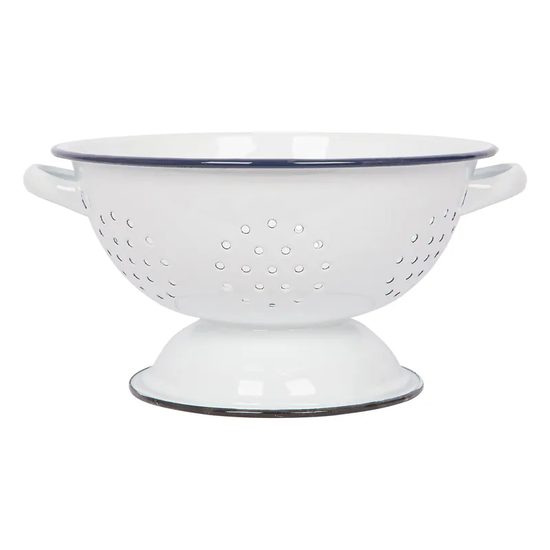 Argon Enamel Colander White/Blue Must Have